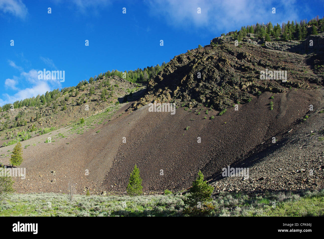 Interesting mountain colors in Salmon Challis National Forest, Idaho Stock Photo
