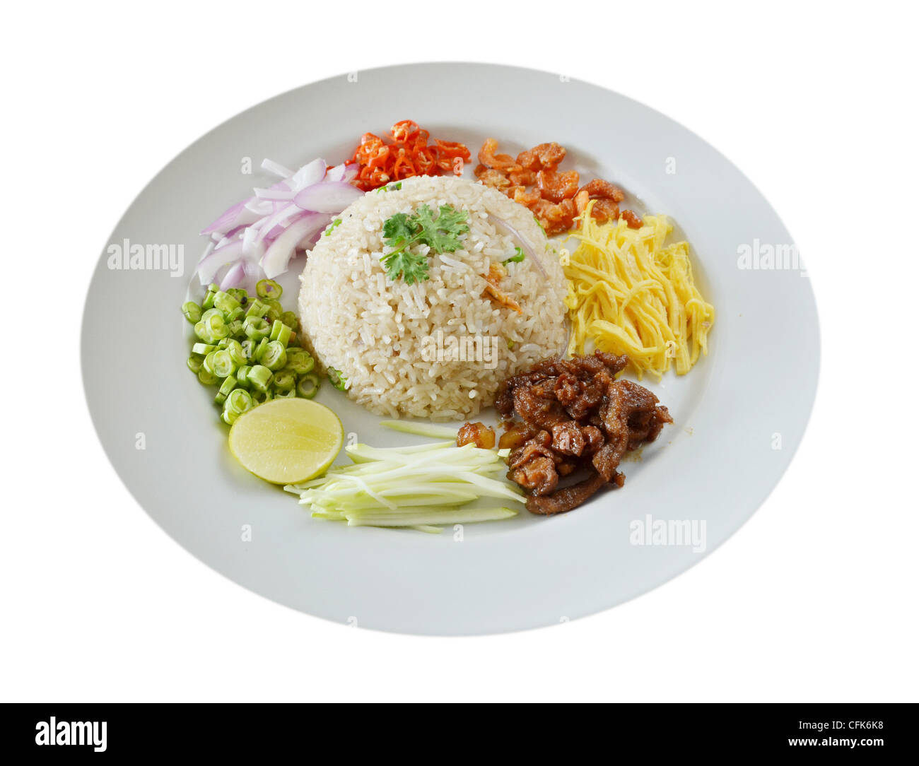 Mixed Cooked Rice Mixed cooked rice with shrimp paste sauce and fresh vegetable Stock ...