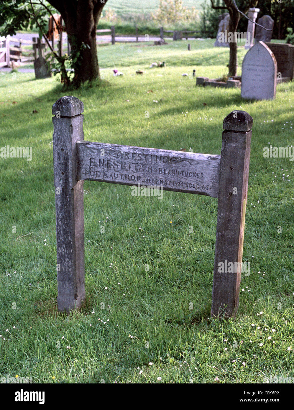 E. Nesbit - grave Stock Photo