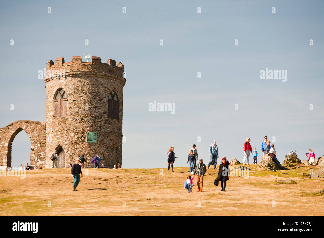 Old John Tower built in 1784 in Bradgate Park in Leicesterhsire by the Earl of Stamford. Stock Photo