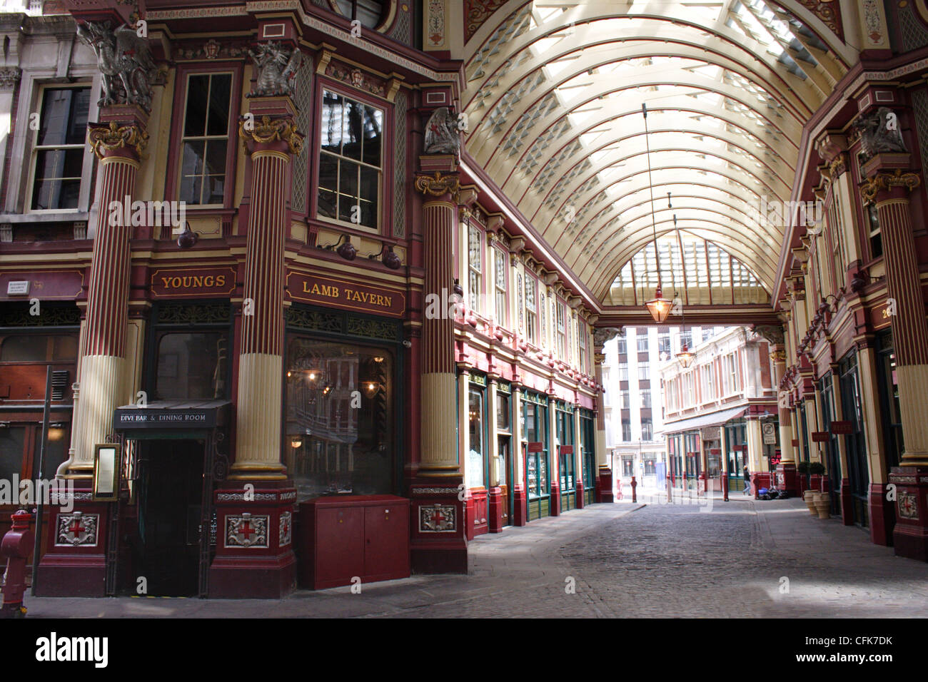 Leadenhall Market and Lamb Tavern London Stock Photo Alamy