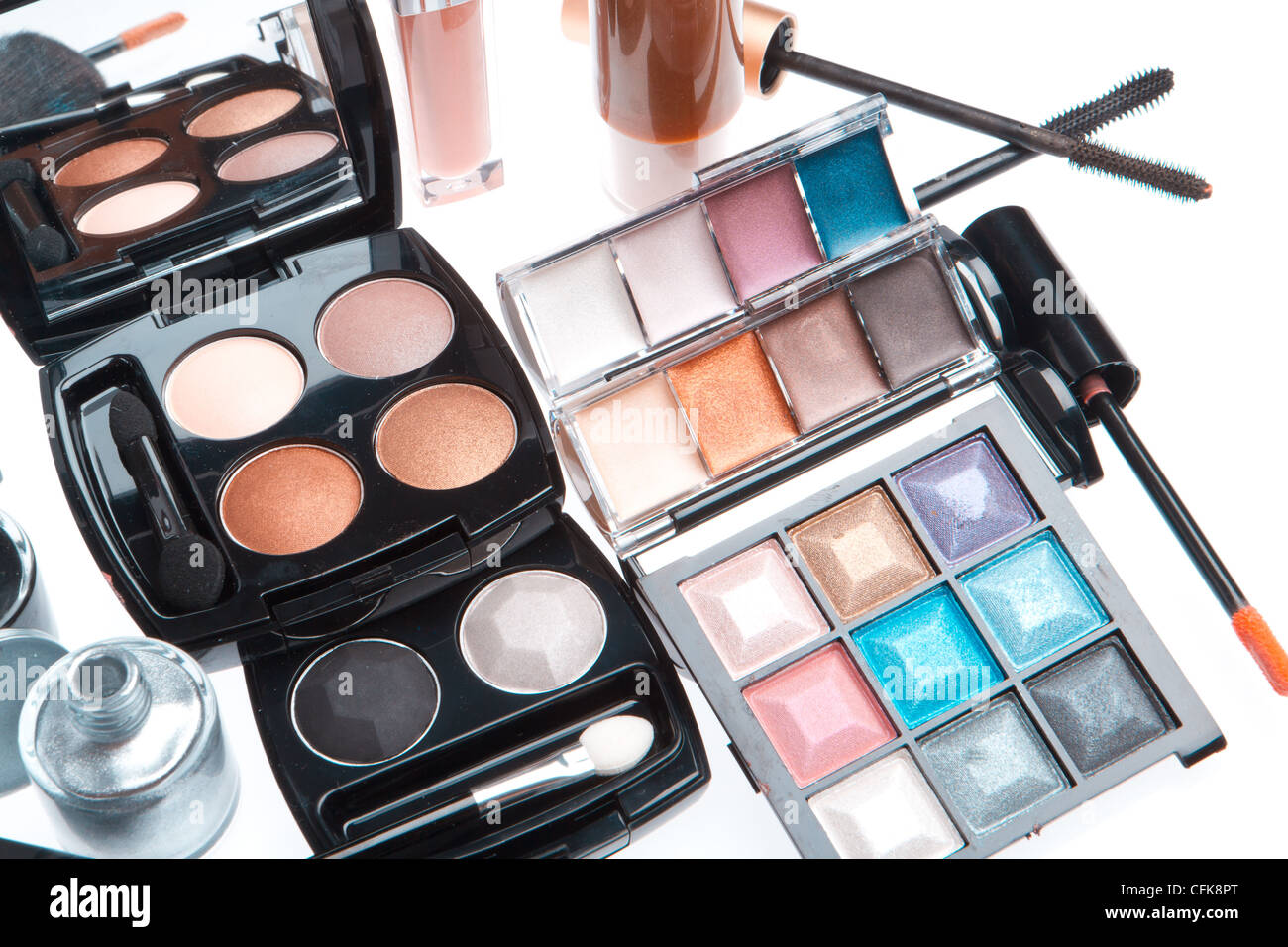 makeup set isolated on white background Stock Photo - Alamy