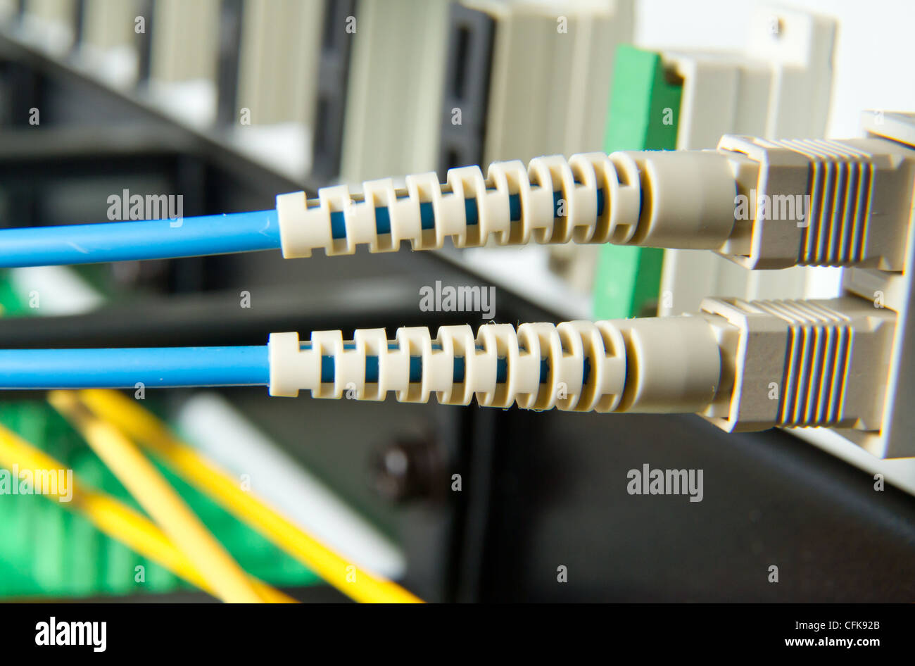 optic fiber hub as part of infrastructure Stock Photo Alamy