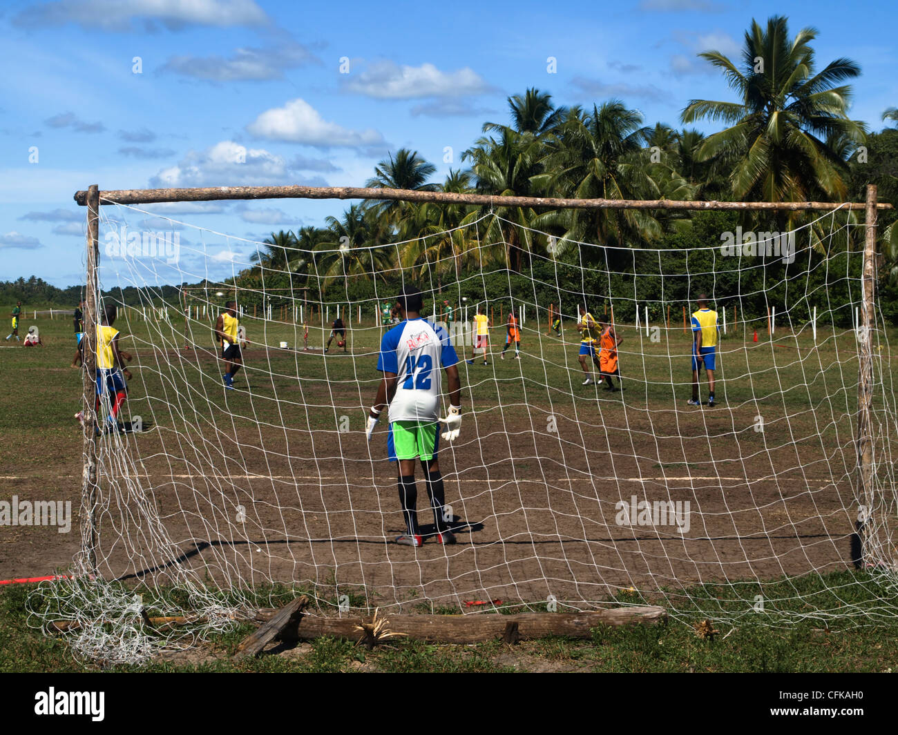 boys playing football in Brazil Stock Photo Alamy