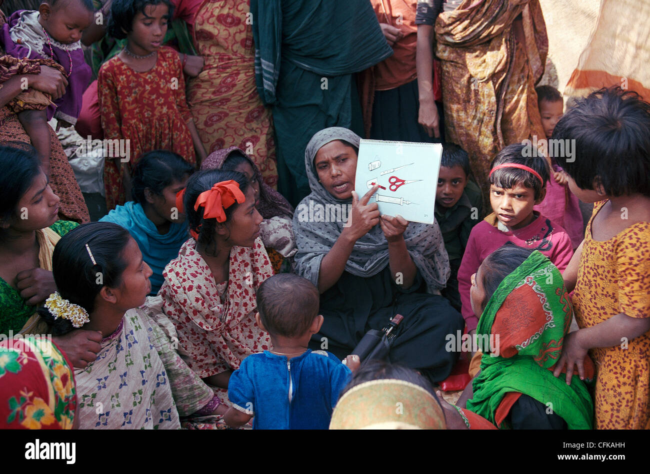 An ongoing HIV and AIDS campaign in Bangladesh Stock Photo
