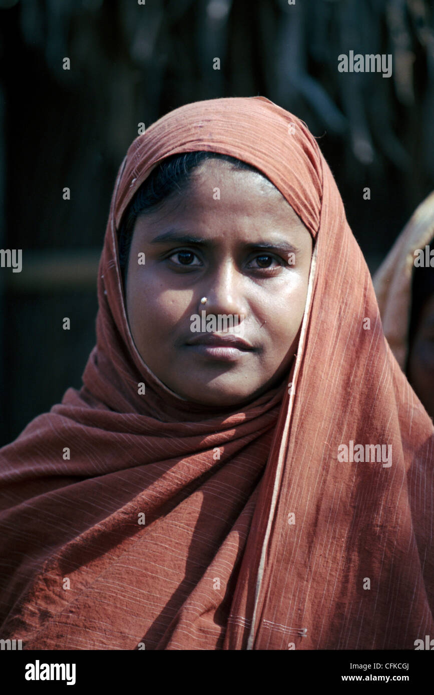 a portrait of a woman from Bangladesh Stock Photo