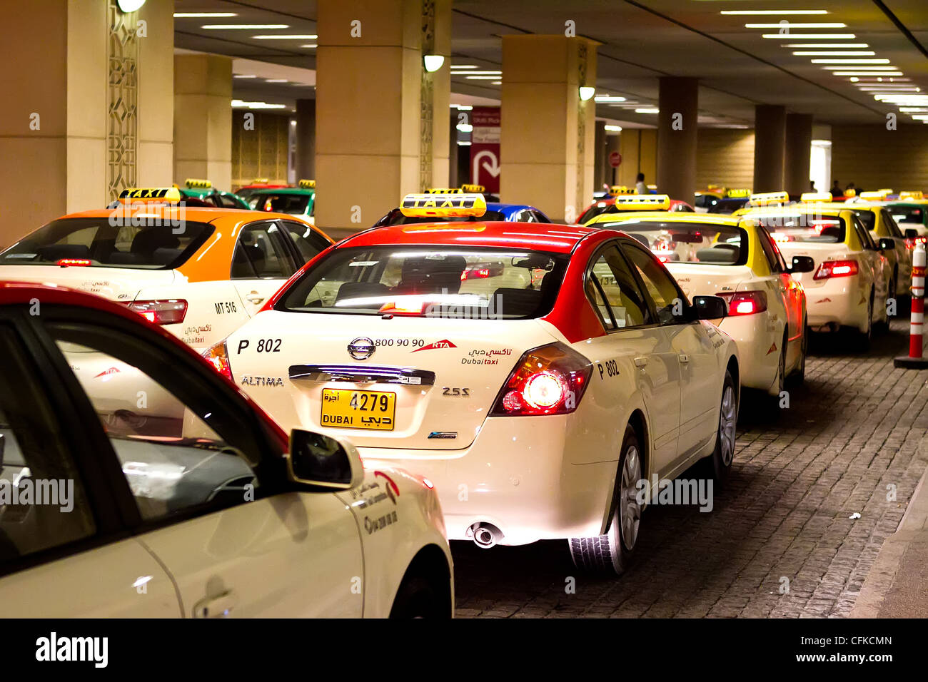 dubai taxis Stock Photo