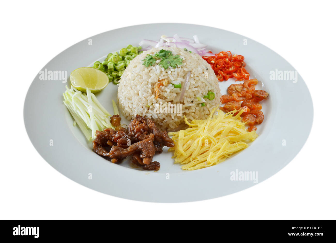 Mixed Cooked Rice Mixed cooked rice with shrimp paste sauce and fresh vegetable Stock ...