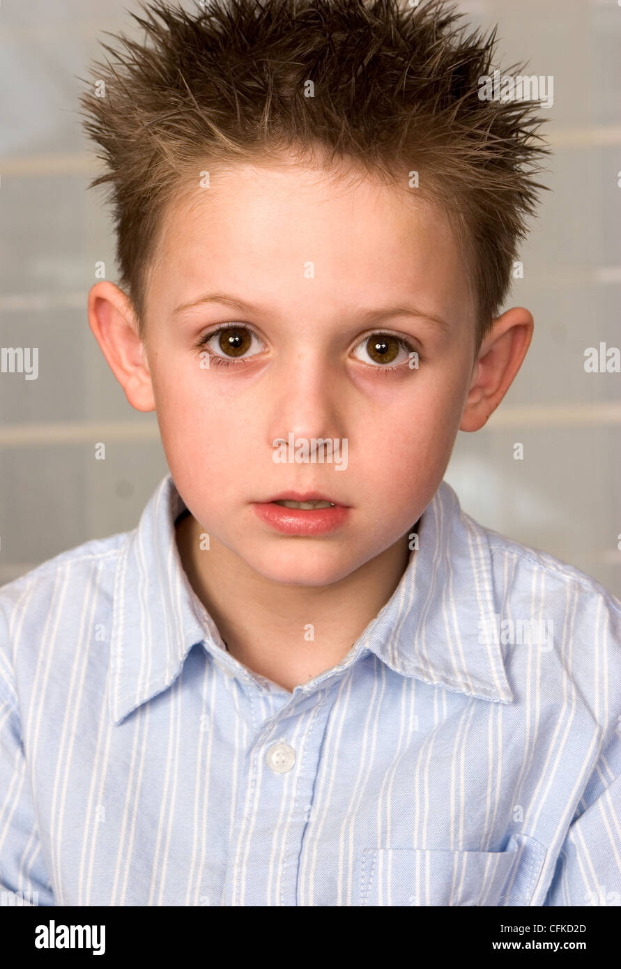 Portrait 8 Years Old Boy Stock Photo 44067925 Alamy