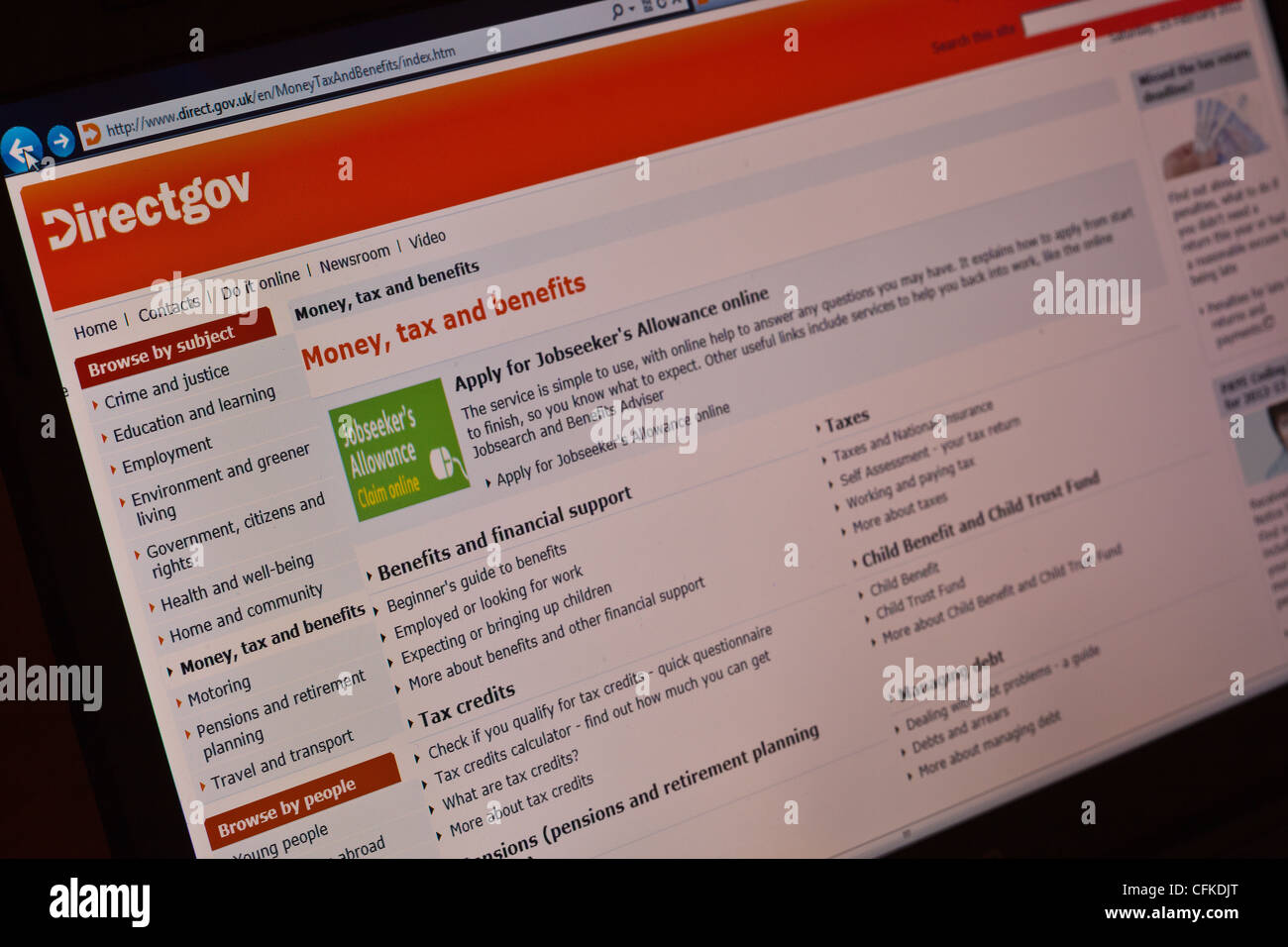 Directgov Homepage High Resolution Stock Photography And Images Alamy