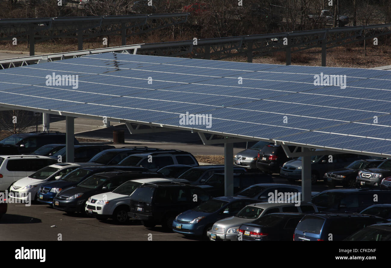 solar panels covering parking lot Cincinnati Zoo ohio Stock Photo Alamy