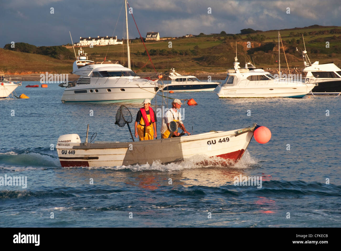 Braye Harbour, Alderney, Channel Islands Stock Photo