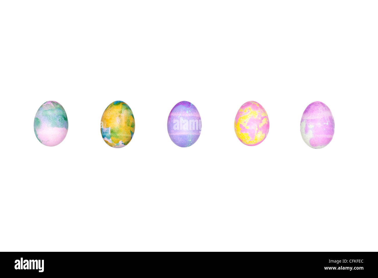 A set of colored Easter eggs isolated on a white background Stock Photo ...