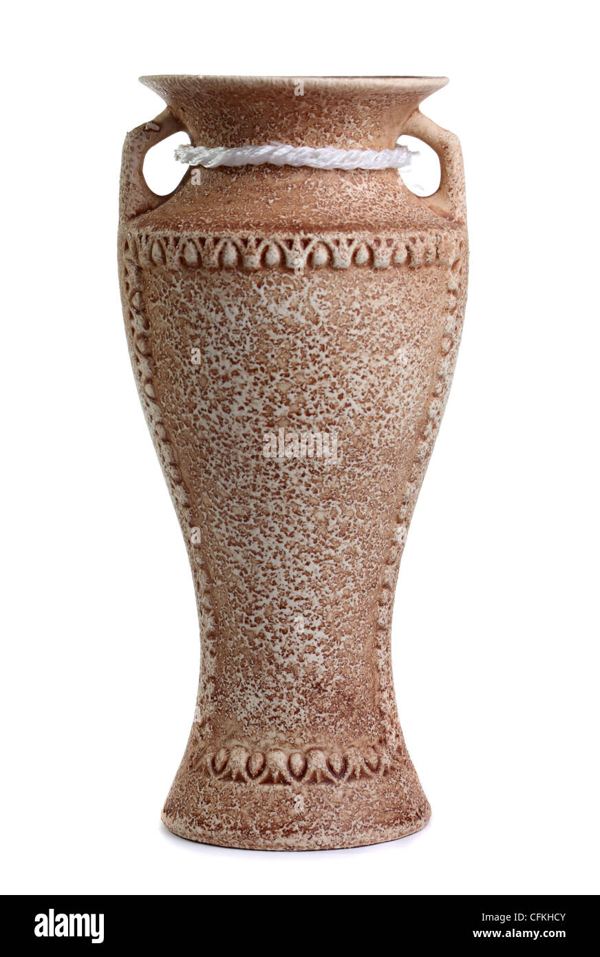 Traditional ancient vase isolated on the white background Stock Photo