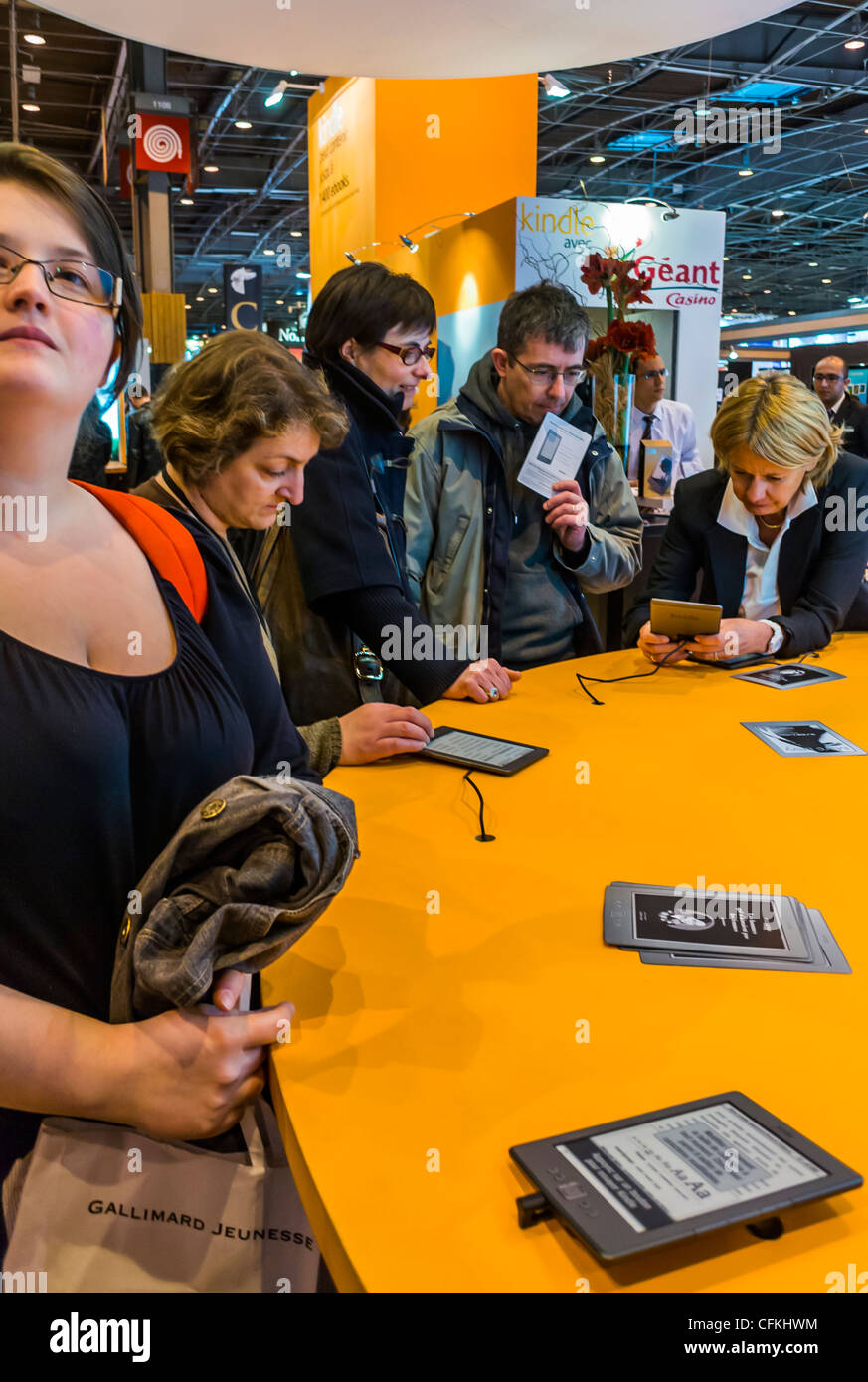 Paris, France, People Visiting Salon du Livre, Book Fair, Amazon Books