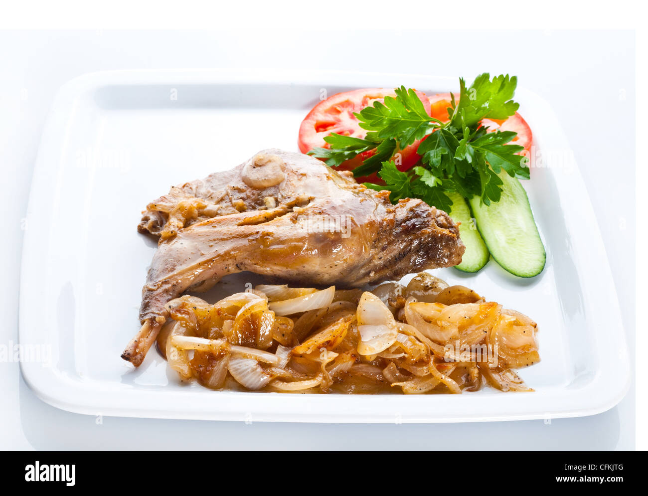 Rabbit with potatoes baked hi-res stock photography and images - Alamy