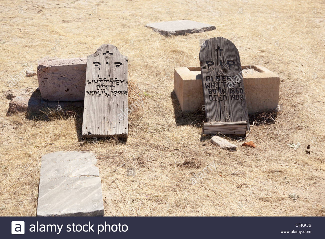 Old Wooden Grave Markers Old City Cemetery Willcox Arizona Historic Stock Photo Alamy