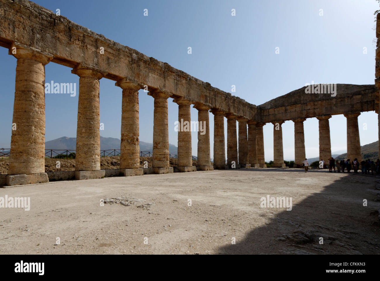 Segesta Sicily Italy View Towards The Front Of The