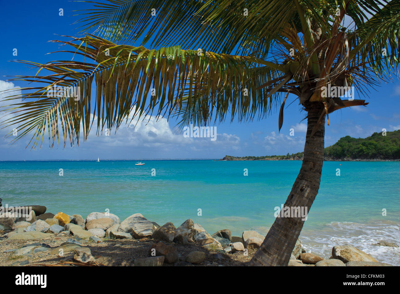 Friar's Bay on St. Martin or St. Maarten in the Caribbean Stock Photo