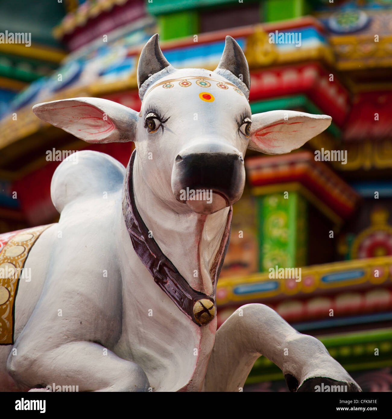 Sacred Hindu Cow Statue Stock Photo