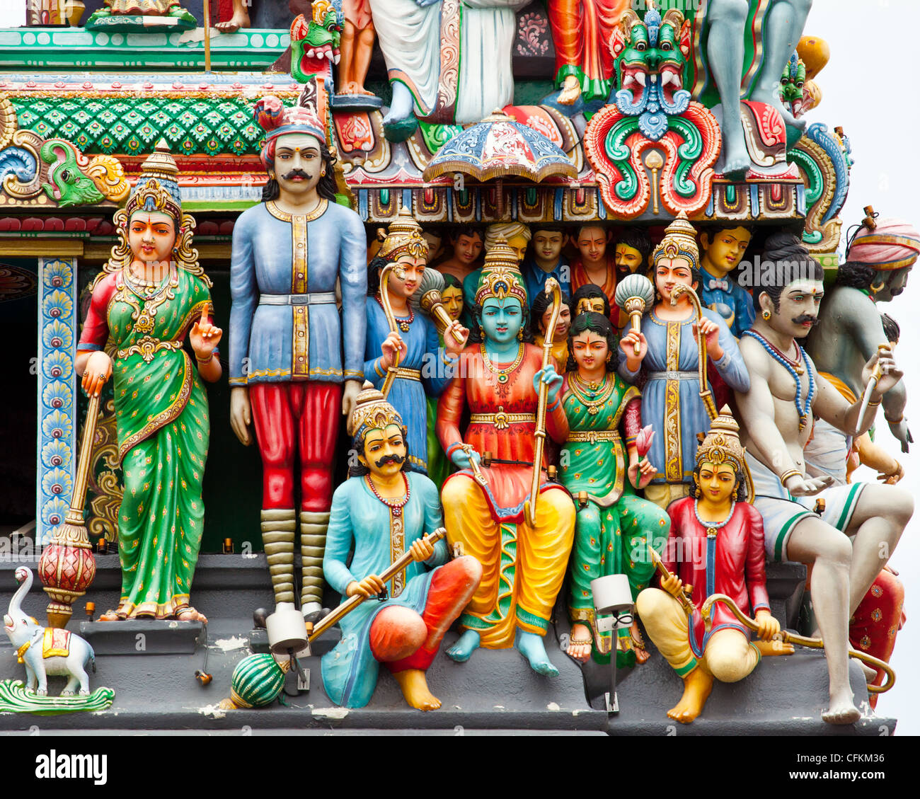 Sri Mariamman Temple Detail Stock Photo