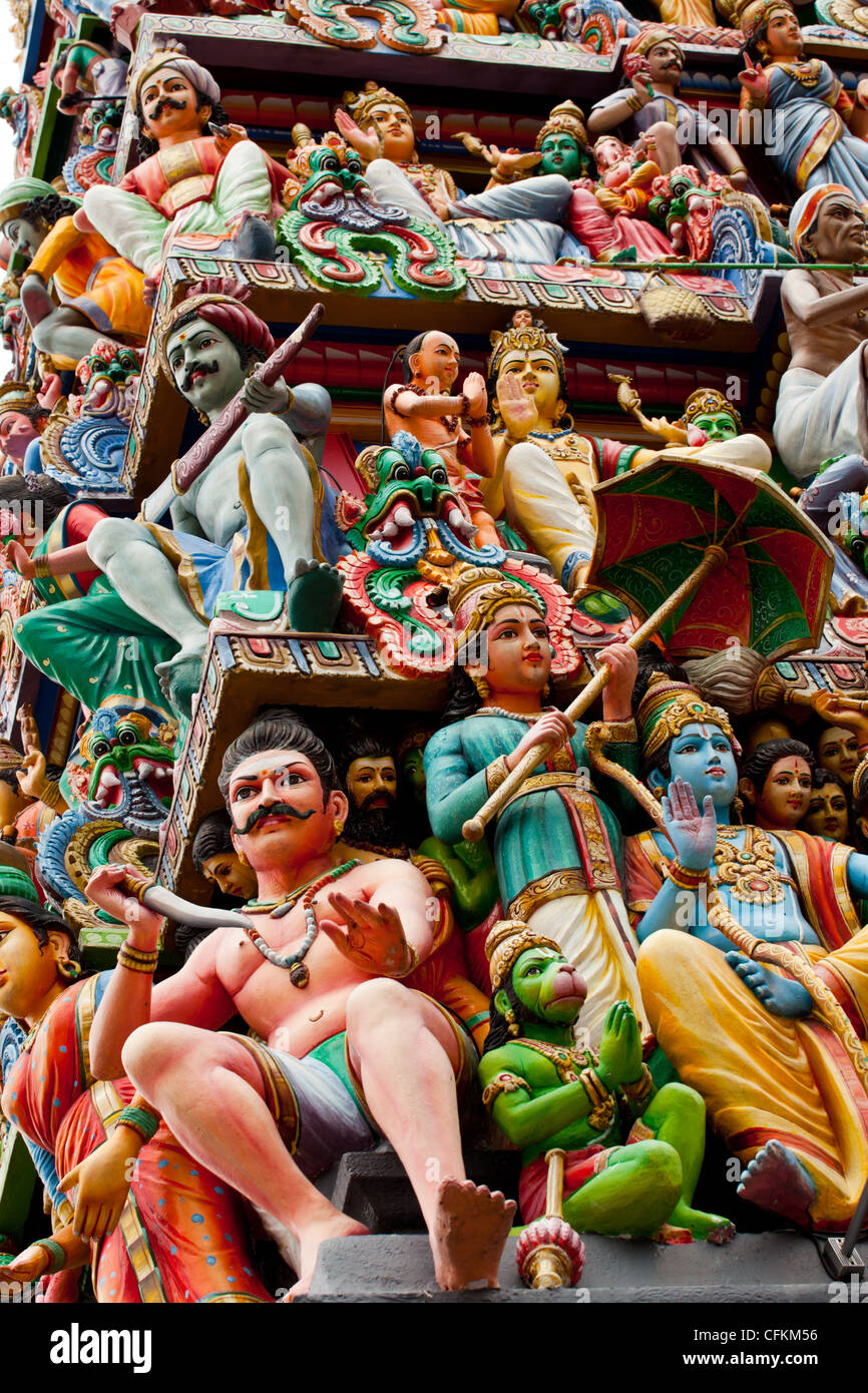 Sri Mariamman Temple Detail Stock Photo