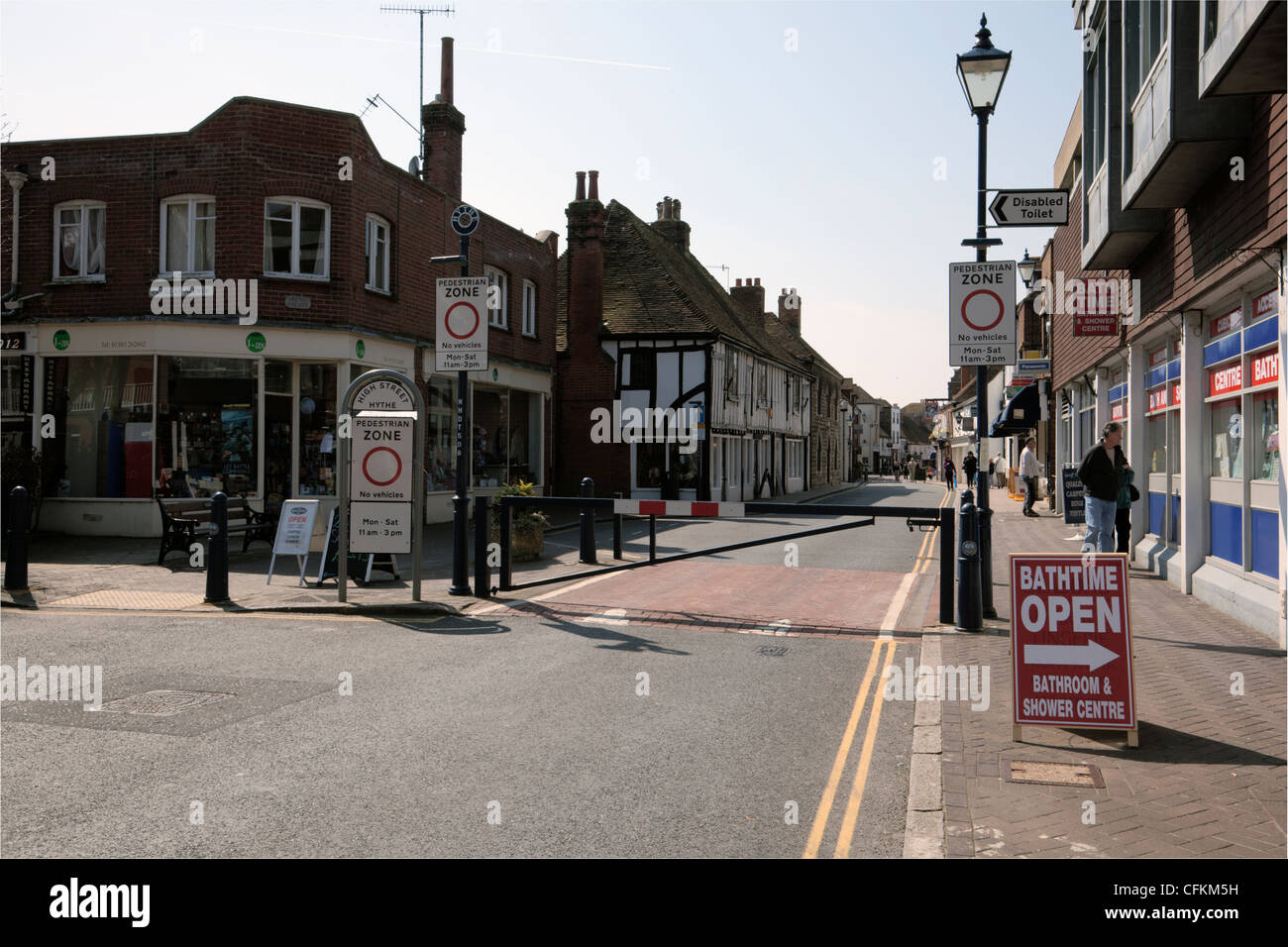 High Street pedestrian zone Hythe Kent Stock Photo Alamy