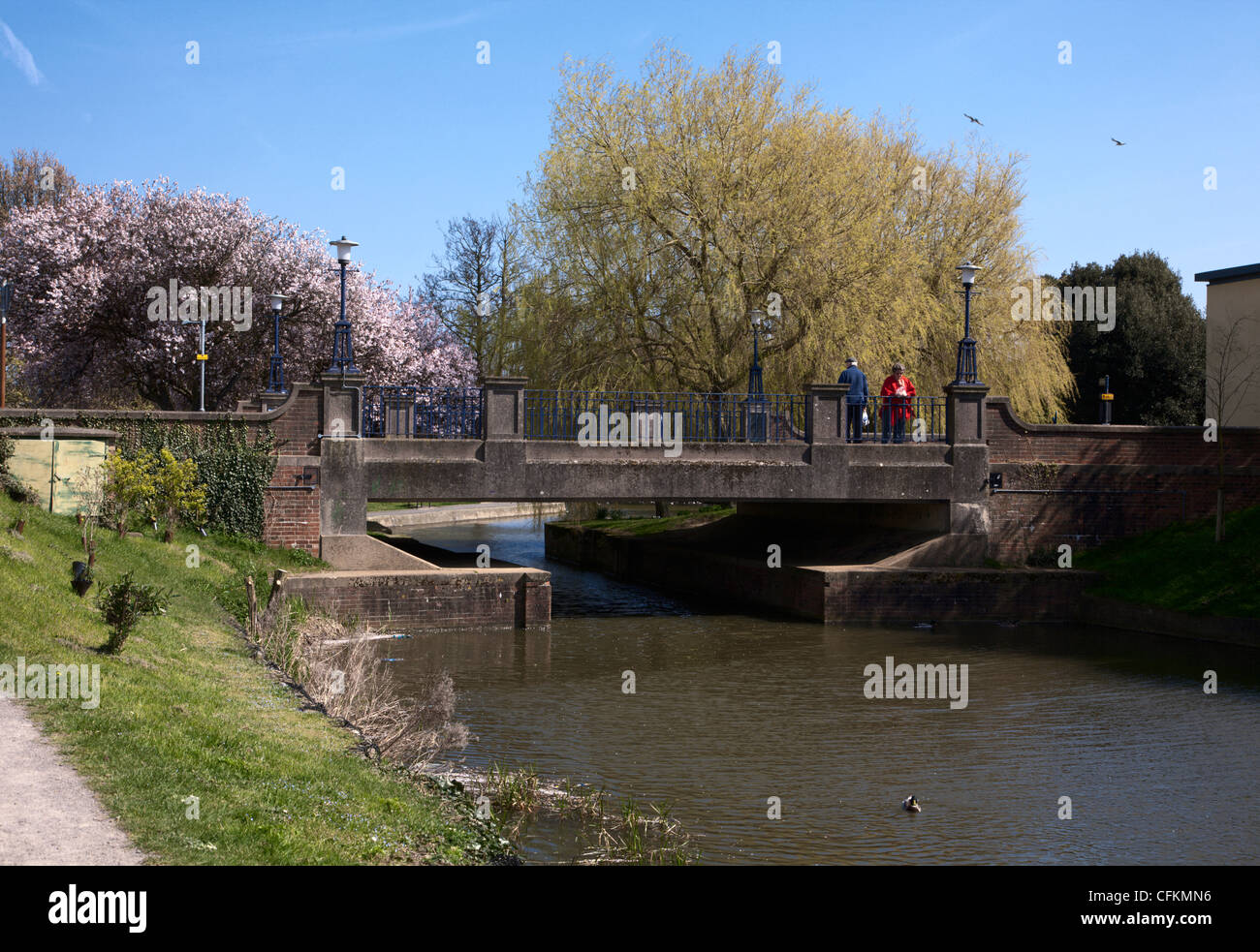 Town Bridge Royal Military Canal Hythe Kent Stock Photo Alamy