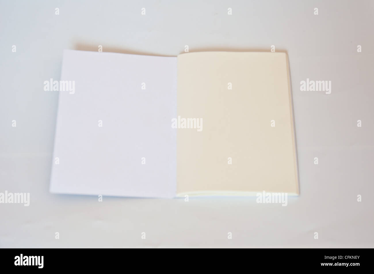 old blank notebook on white background Stock Photo - Alamy
