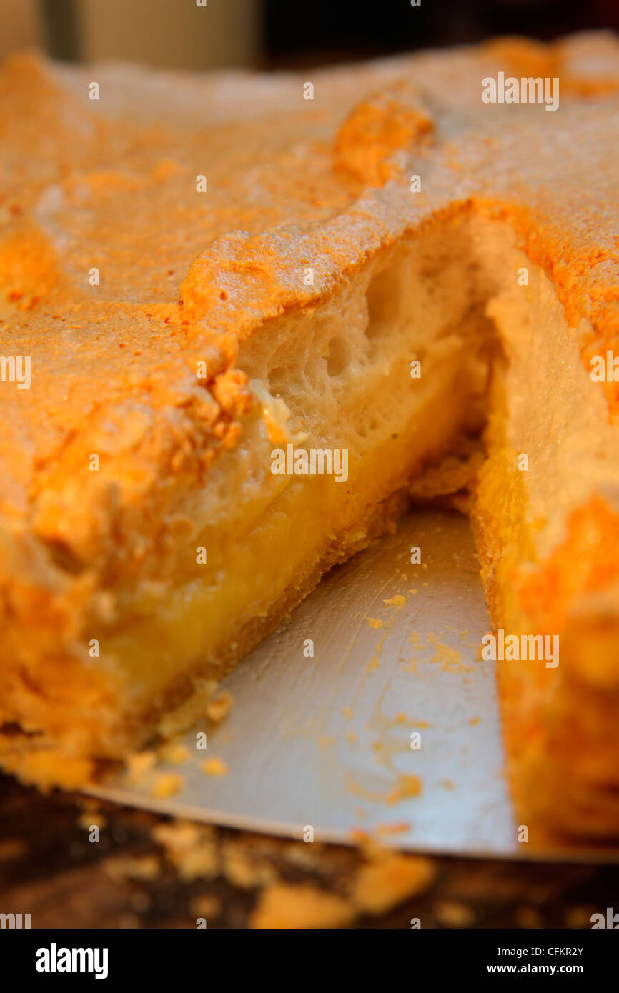 Home made Lemon Meringue Pie Stock Photo