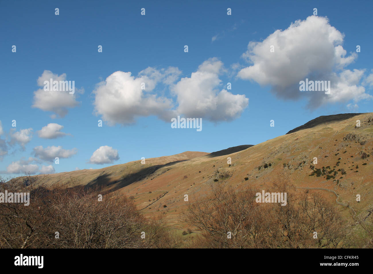 Cumulus clouds over the Fells of Cumbria, England Stock Photo - Alamy
