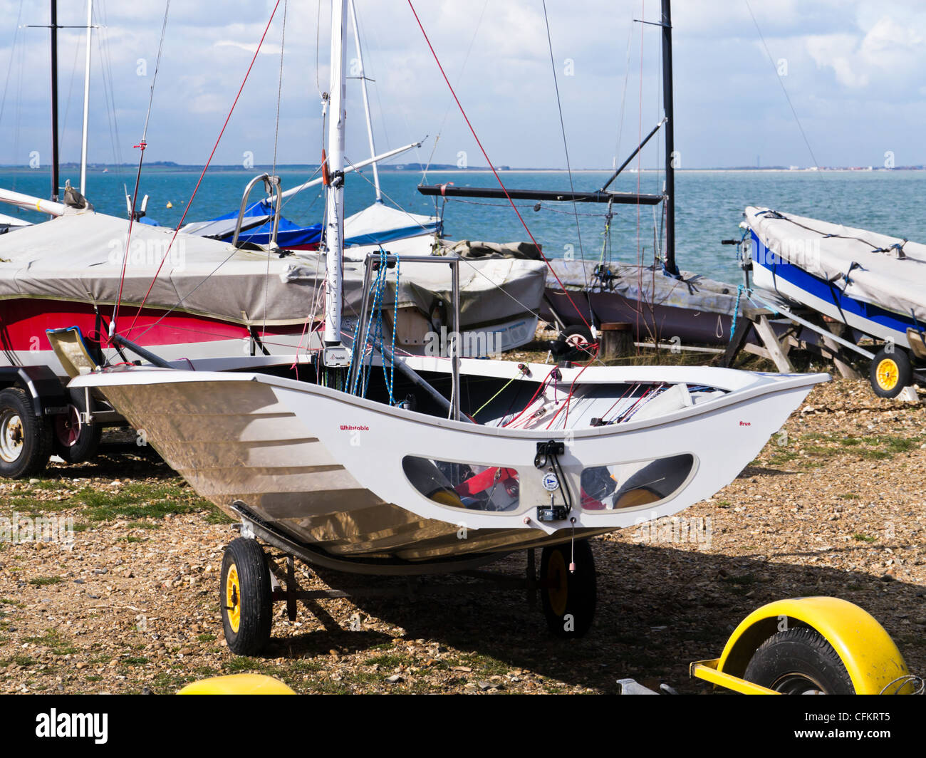 Yachts outside the yacht club in Whitstable Stock Photo Alamy