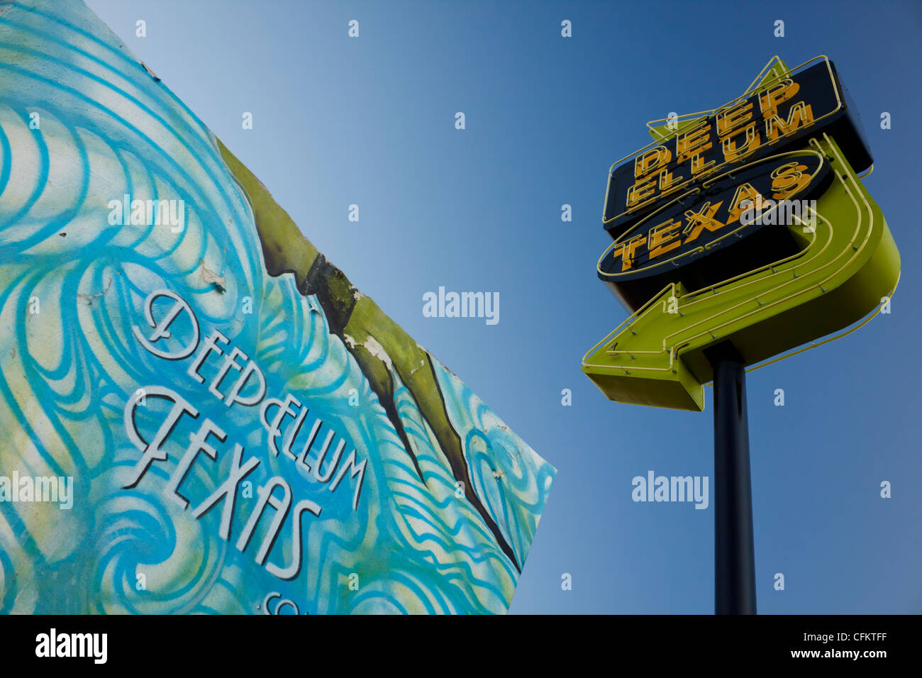 Deep Ellum entertainment district in Dallas, Texas. Stock Photo