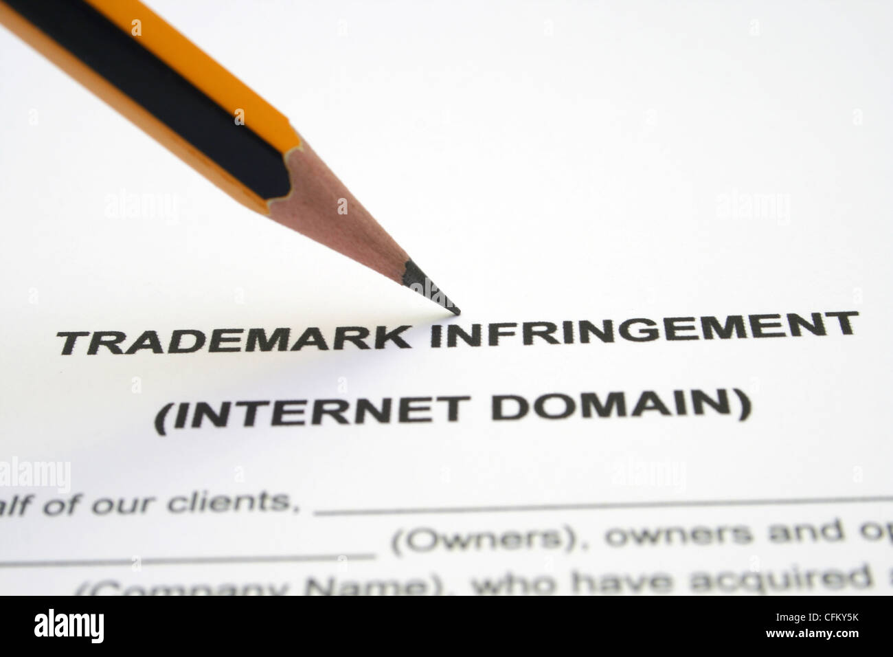 Trademark infringement Stock Photo Alamy