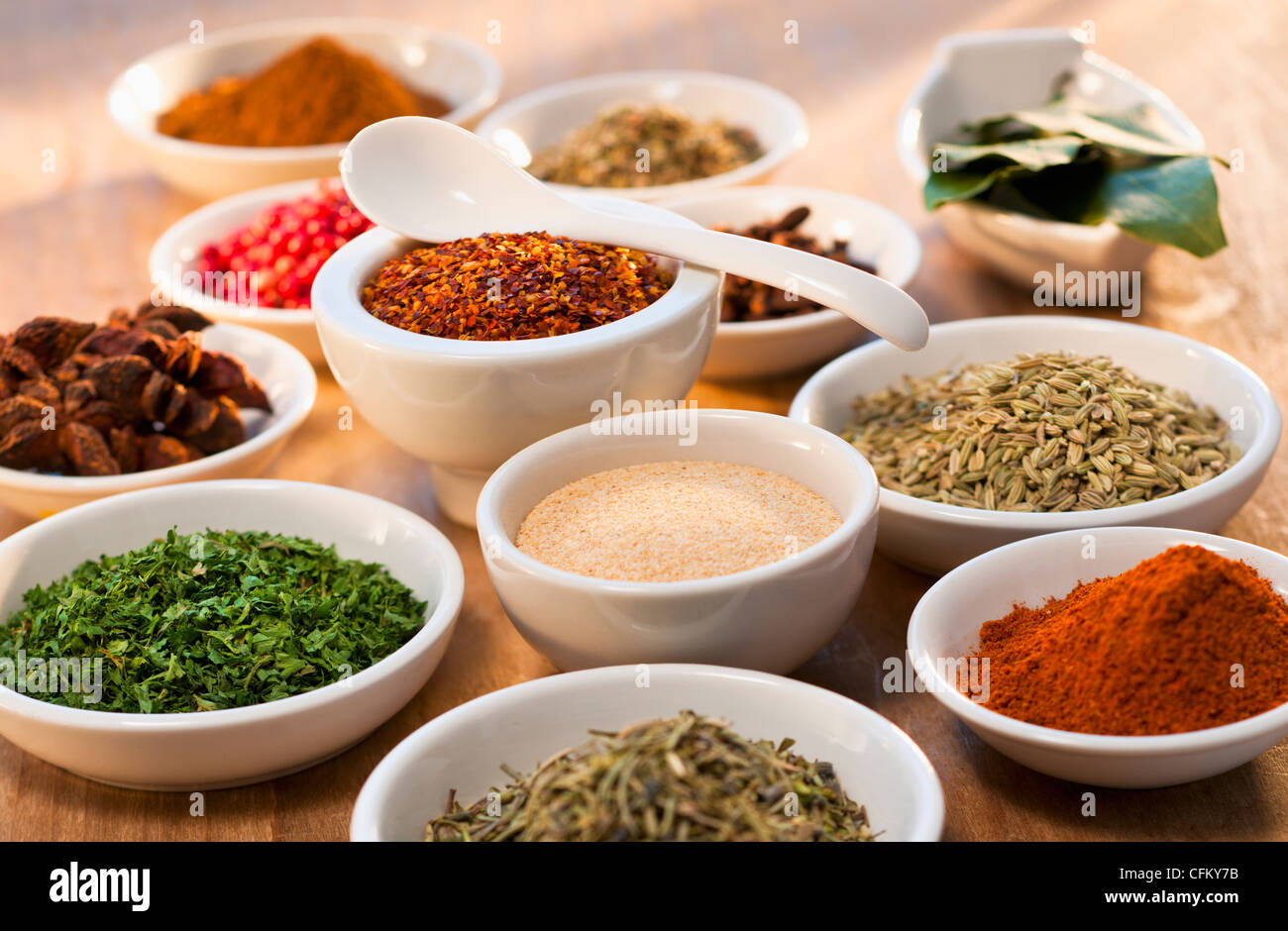 Variety of spices Stock Photo Alamy