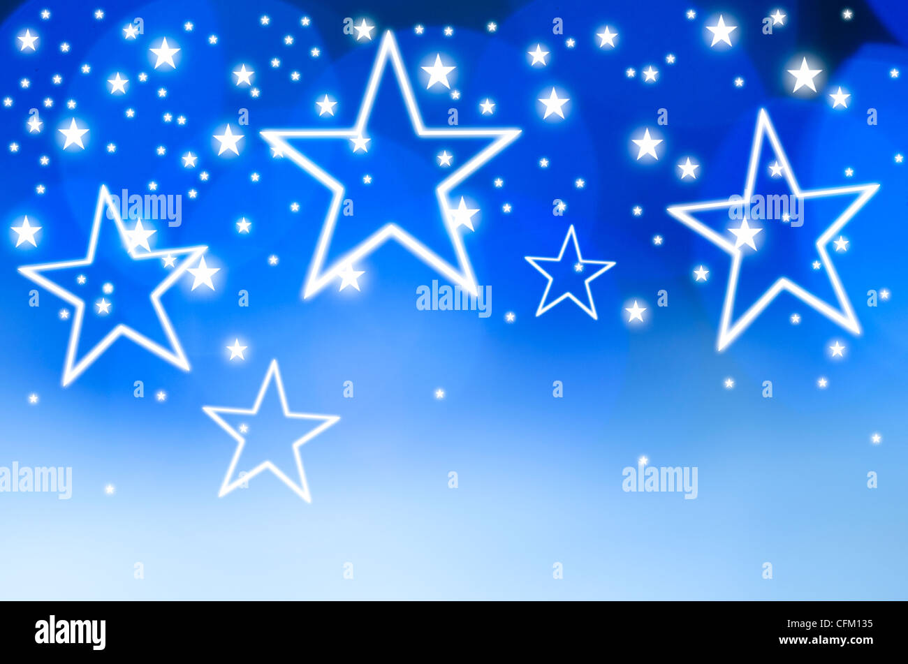 Stars on blue background, studio shot Stock Photo - Alamy