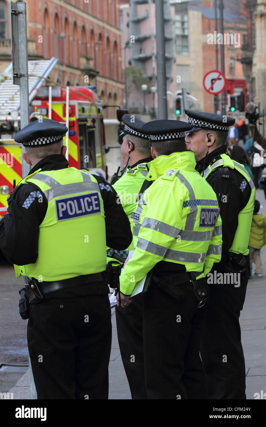 UK police officers on CBRN training exercise 18/03/2012 Stock Photo