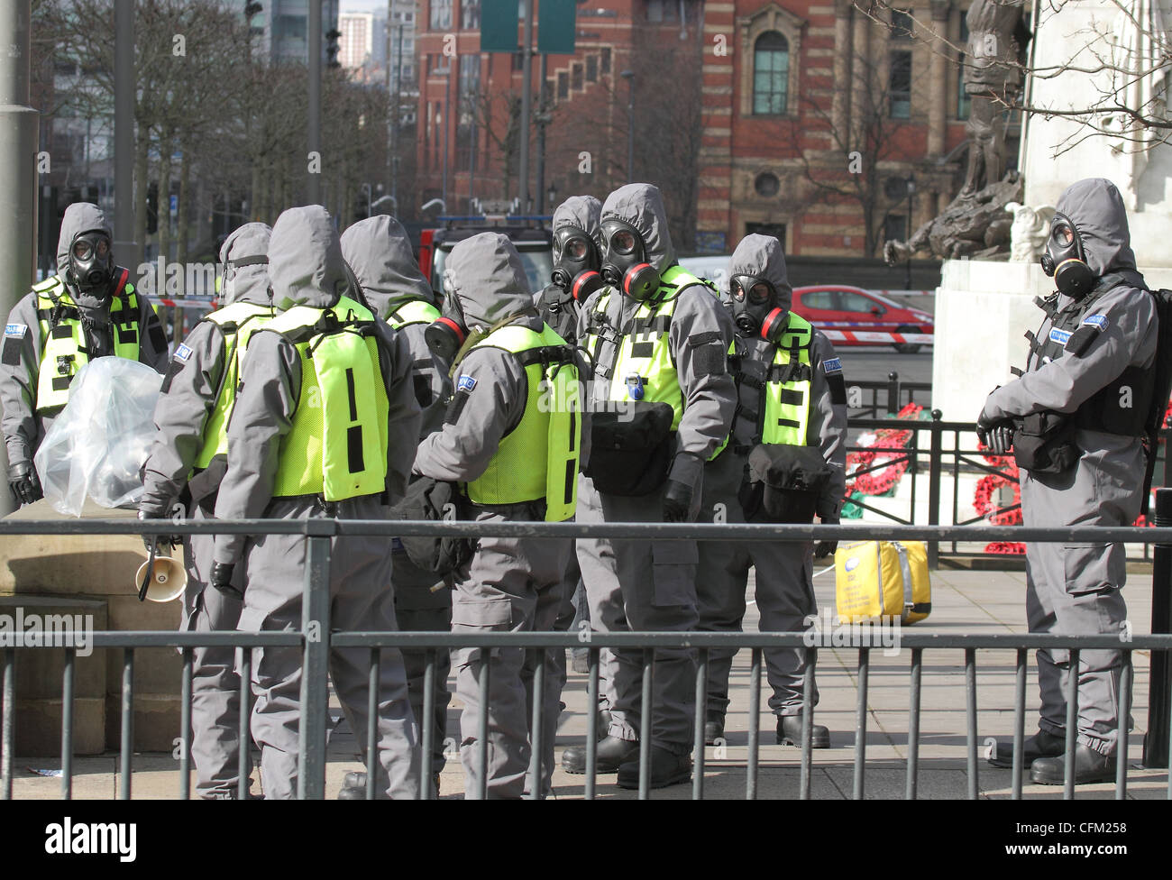 UK police training exercise aimed at ensuring cities across the UK are prepared in the event of an CBRN incident Stock Photo