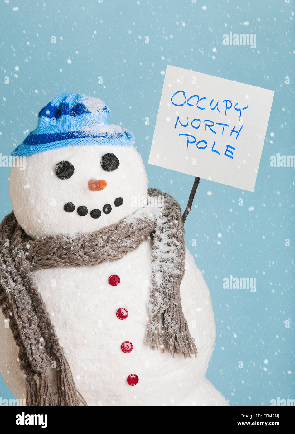 Studio Shot of snowman Stock Photo Alamy