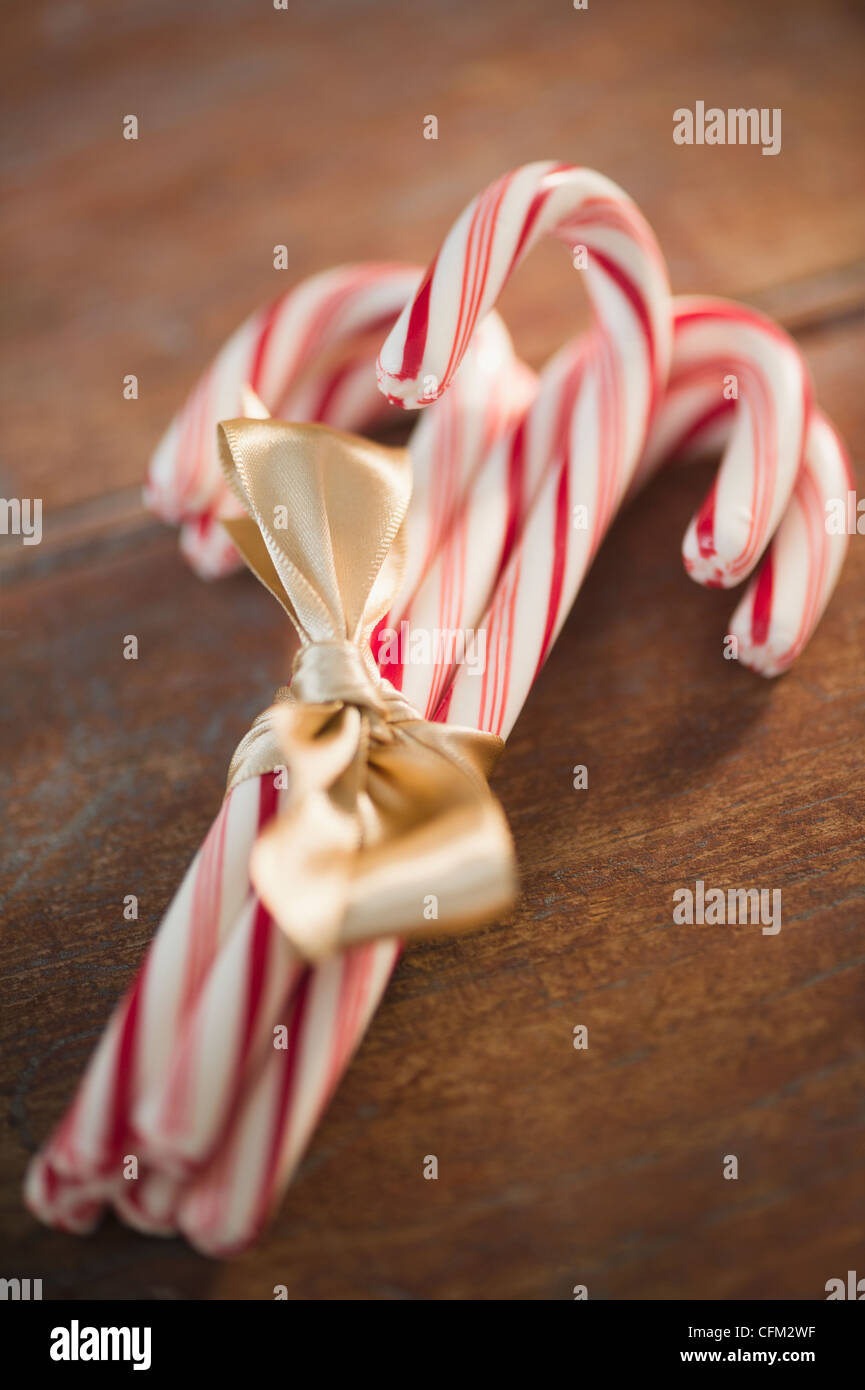 USA, New Jersey, Jersey City, Candy canes Stock Photo Alamy