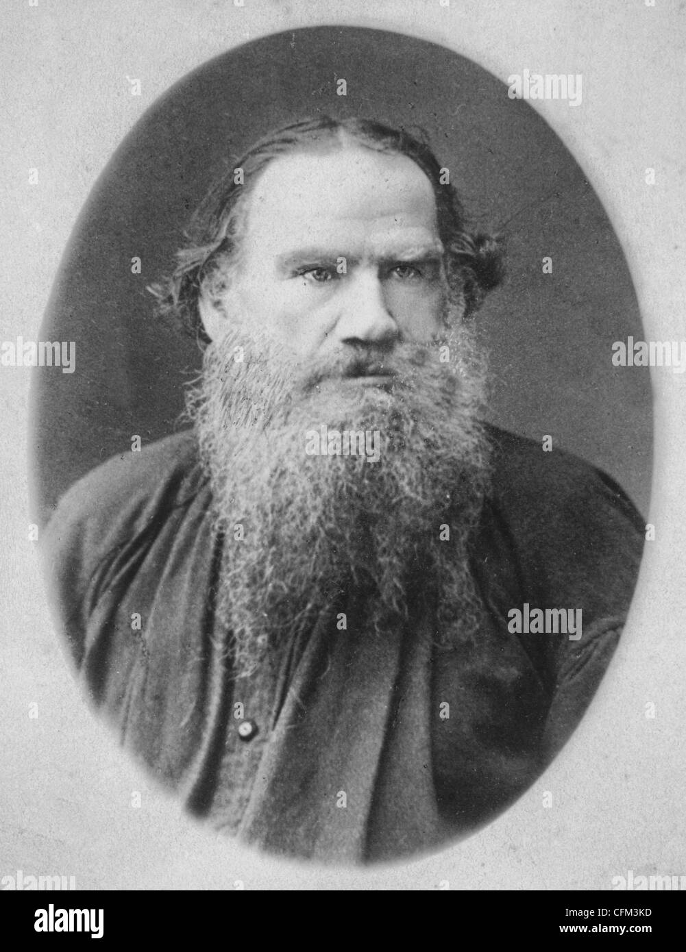 Count Leo Tolstoy, Russian writer, halflength portrait, facing right