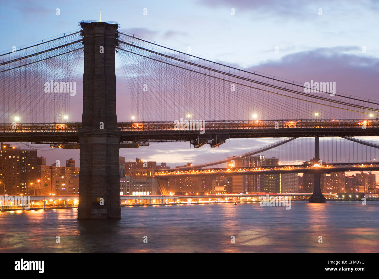Part famous brooklyn bridge hi-res stock photography and images - Alamy