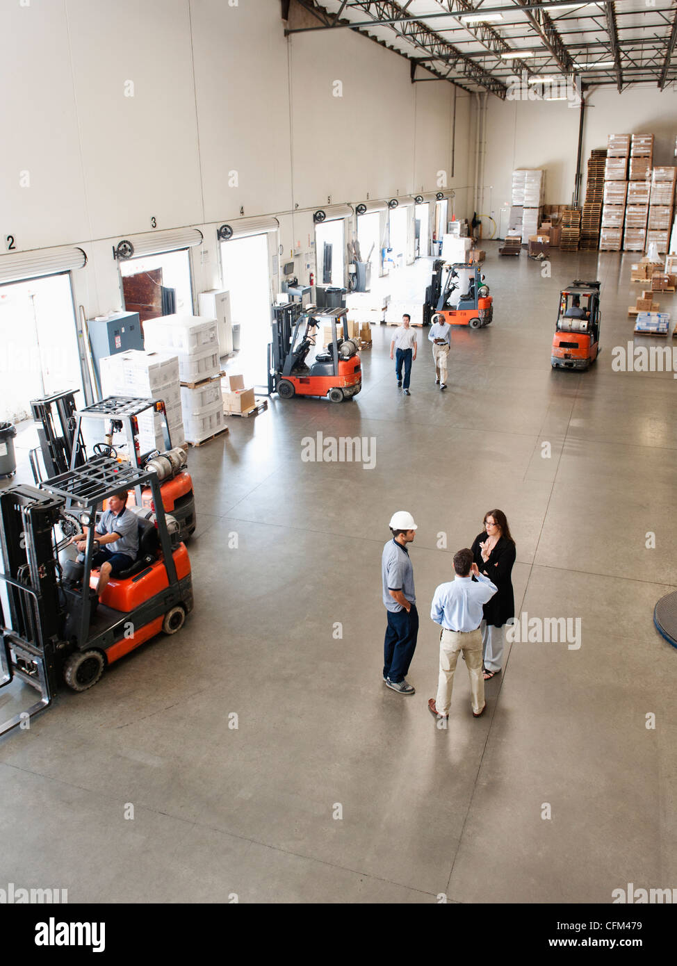 USA, California, Santa Ana, People working in warehouse Stock Photo Alamy