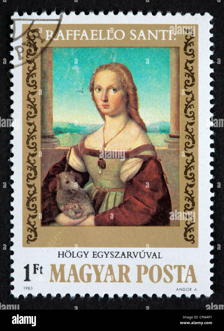 Hungarian postage stamp Stock Photo - Alamy