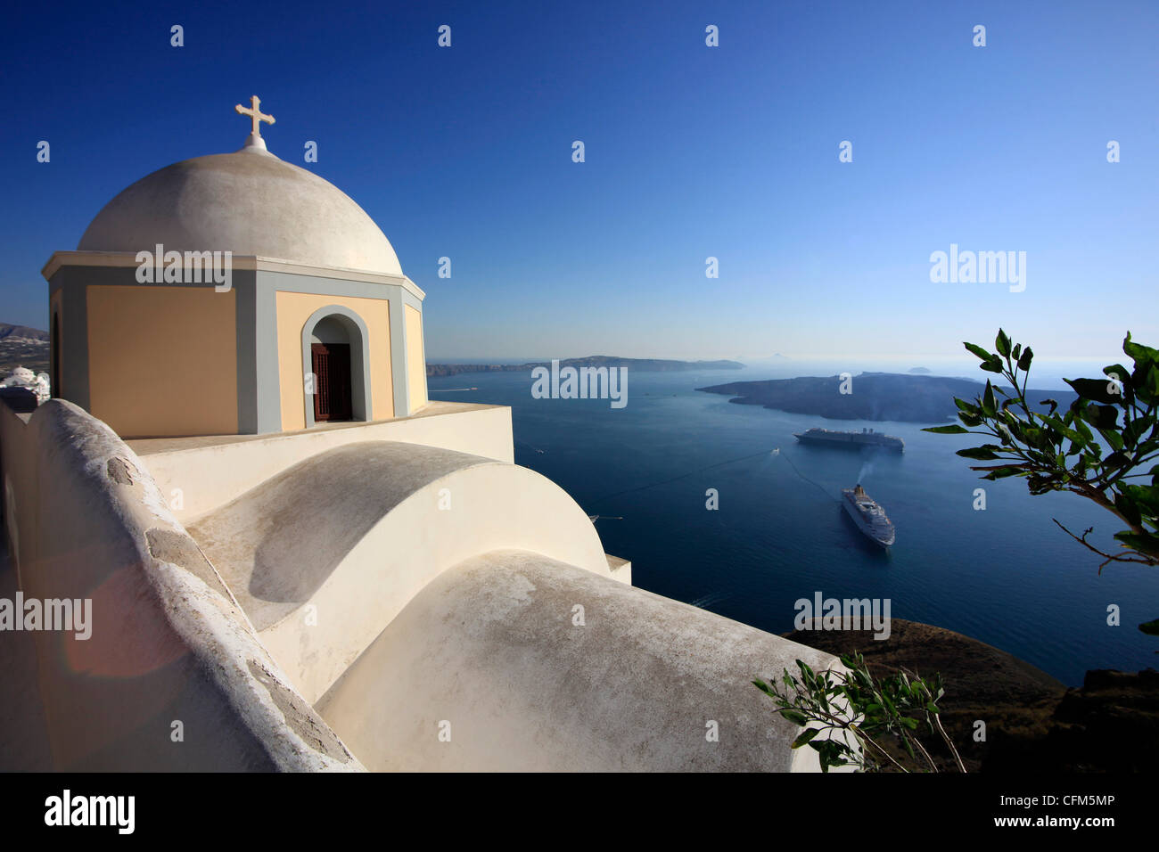 Fira, Santorini, Cyclades Islands, Greek Islands, Greece, Europe Stock Photo