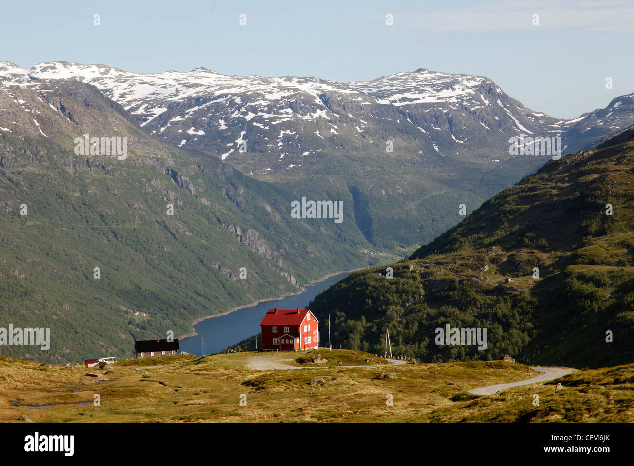 Landscape at Roldalsfjellet near Roldal, Hardangervidda, Hordaland, Norway, Scandinavia, Europe Stock Photo