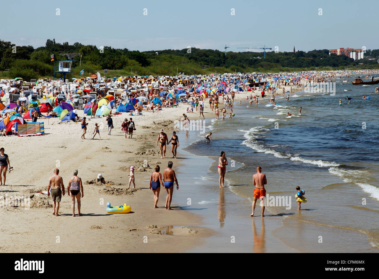 Baltic Sea spa of Ahlbeck, Usedom, Mecklenburg-Western Pomerania, Germany, Europe Stock Photo