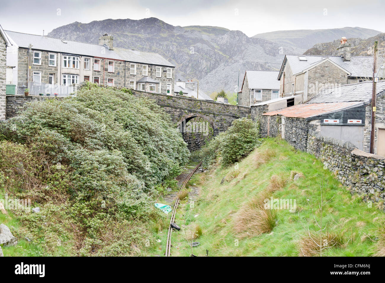 town landscape at Blaenau Ffestiniog, Wales Stock Photo Alamy