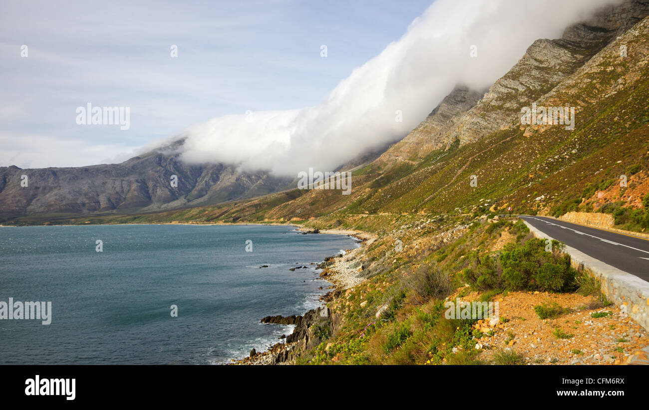 Scenic Clarence Drive (the R44), between Gordon's Bay and Rooiels in the Western Cape, South Africa Stock Photo