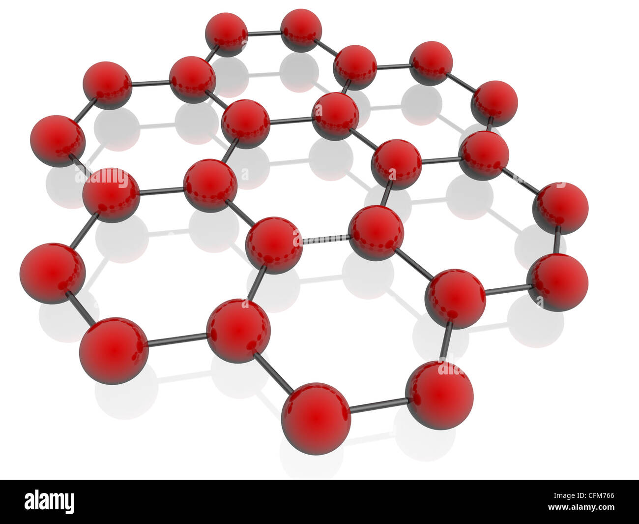 atoms - 3D rendering separated on white, patch included Stock Photo